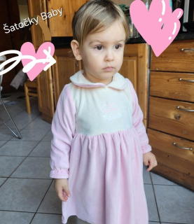 Dievčenské šaty s baby výšivkou 86-92